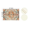 thumbnail image 3 of Boho Placemats Set of 4, Daily Orange Teal Flowes Bohemia Table Mats for Home Party Dining Decoration 12x18 Inch, 3 of 11