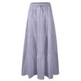 thumbnail image 5 of XUNKUSGA Skirts for Women Solid Color High Waisted A Line Skirt Flared Ruffle Boho Long Skirts for Women Casual Smock Layered Tiered Midi Skirts for Women S-2XL, 5 of 5