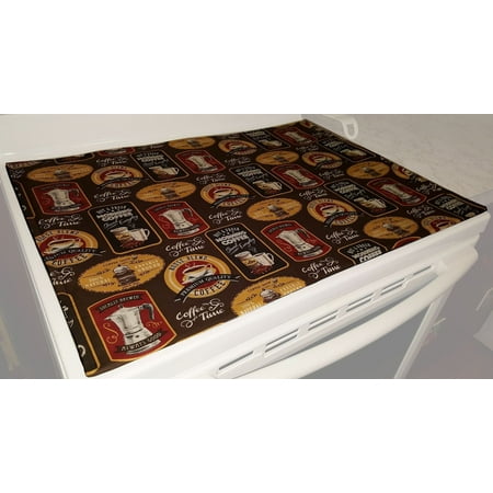 

Morning Coffee Cover and Protector for Flat Stove Top by Penny s Needful Things (Quilted Tan)