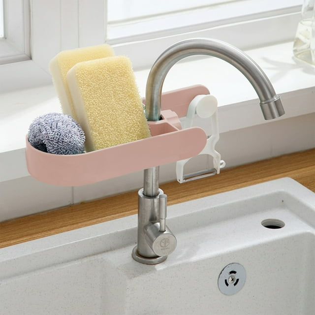 pstuiky Esponja para grifo fregadero de cocina ducha organizador de jabón para baño bandeja de jabón.