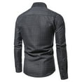 thumbnail image 4 of Floenr Mens T Shirts,Men's Printed No Iron Loose Button Lapel Long Sleeved Shirt, 4 of 8