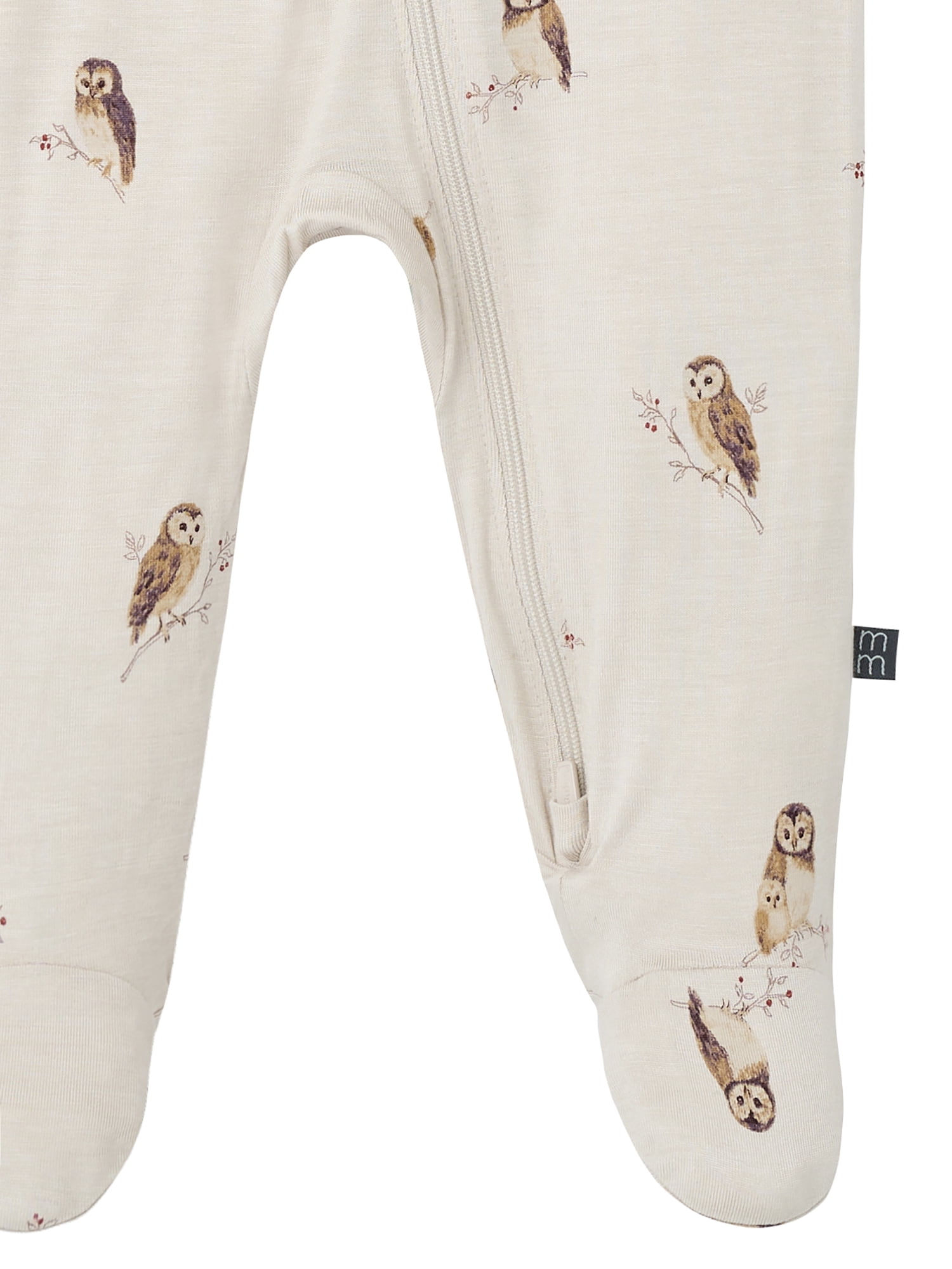 Modern Moments by Gerber Neutral Two-Way Zip Viscose Sleep ´N Play Footed Pajama , Sizes Newborn - 6/9 Months