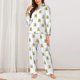 thumbnail image 2 of Fotbe Rubber Duck Showe Conjunto de Pijama de Manga Larga para Mujer con Estampado, Ropa de Dormir de 2 Piezas, Conjunto de Casa Suave y Cómodo con Bolsillos-Small, 2 of 7