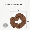 thumbnail image 5 of Motique Accessories Set of 2 Solid Hair Scrunchies (Light Brown), 5 of 5
