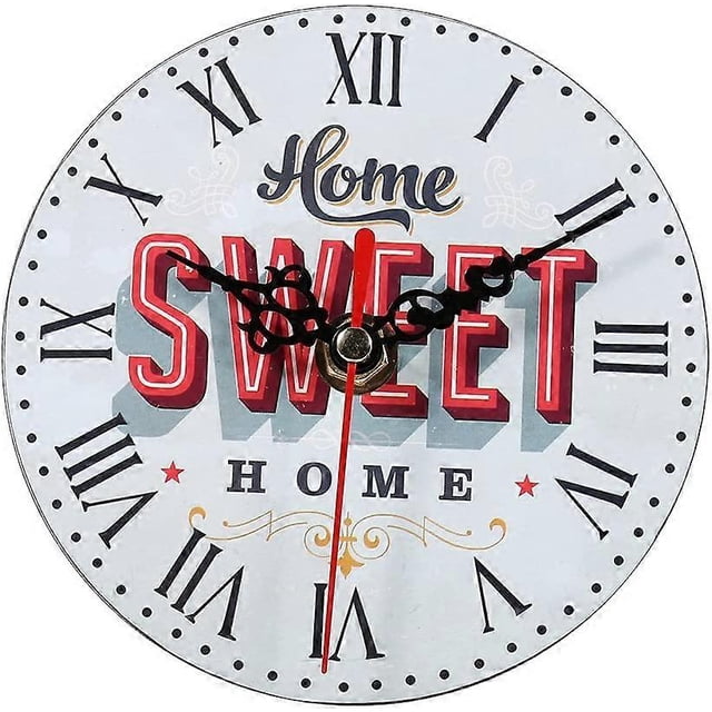 KAIYANG Relojes de pared redondos de madera vintage para decoración del hogar, la oficina y el dormitorio (estilo 7)