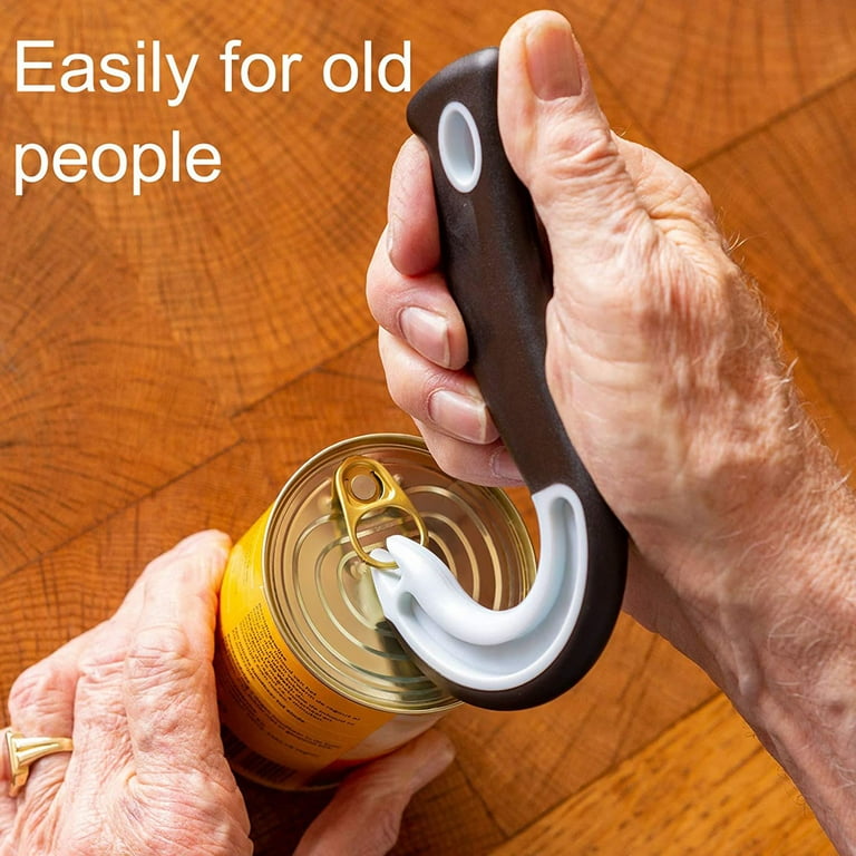 Safe Ring Pull Can Opener Protects Nails Arthritis Hands | Red - by Home-X