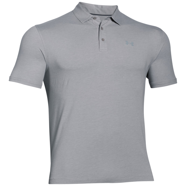 Playera Polo de Rugby Under Armour Cargada de Secado Rápido para Hombre Gris Mediana