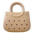 thumbnail image 2 of Bolsa de playa para mujeres Impermeable para el agua Pequeña bolsa Multipropósito de almacenamiento de verano con agujero Caqui, 2 of 8