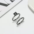 thumbnail image 3 of Envy Wedding Ring Set by Ginger Lyne Sterling Silver Engagement Ring and Band for Women, 3 of 8