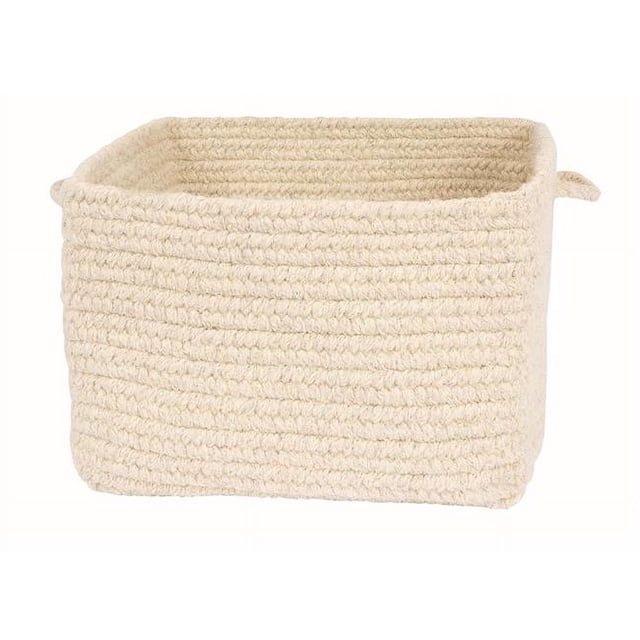 Colonial Mills DB30A014X010S 14 x 14 x 10 in. Chunky Natural Wool Storage Basket