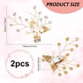 thumbnail image 2 of 2 PCS Pearl Shoe Clips Flower Shoe Buckles with Imitation Pearl & Rhinestones Light Gold Flower Pearl Shoes Charms Rhinestone Jewelry Shoe Decoration for Bridal Shoes High Heels Hat Bag, 2 of 6