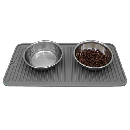 Evelots Cat/Dog Food Mat-Silicone-NonSlip-Waterproof-With Ribs-Dishwasher