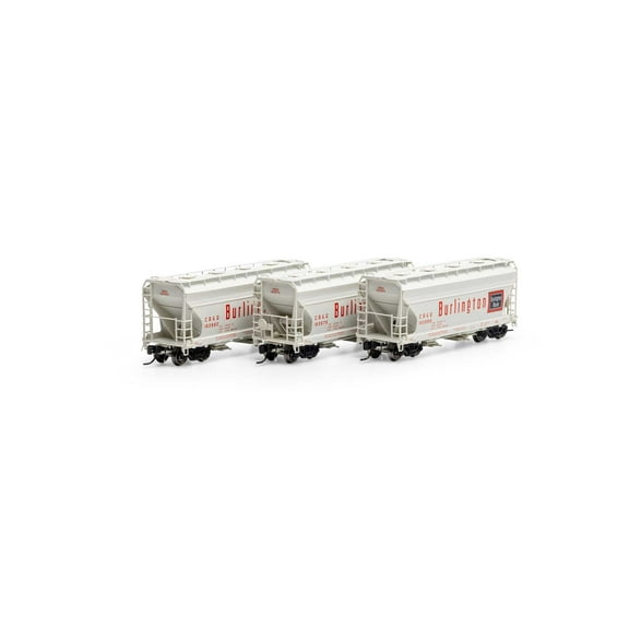 Athearn Genesis N ACF 2970 Covered Hopper CB&Q 3 ATHGN24691 N Rolling Stock
