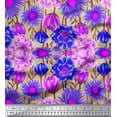 thumbnail image 1 of Soimoi Viscose Chiffon Fabric Peony,Tulip & Aster Floral Print Fabric by the Yard 42 Inch Wide, 1 of 1