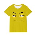 thumbnail image 2 of HOMADLES Boys Short Sleeve T Shirt Cotton Crewneck Lightweight T Shirt for Boys Graphic Tees, Yellow 5-6 T, 2 of 6