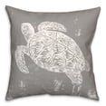 thumbnail image 2 of Creative Products Stamp Turtle Gray 18x18 Spun Poly Pillow, 2 of 3