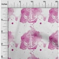 thumbnail image 1 of oneOone Viscose Chiffon Pink Fabric Texture & Anchor Hook Watercolor Sewing Fabric By The Yard Printed Diy Clothing Sewing Supplies 42 Inch Wide, 1 of 4