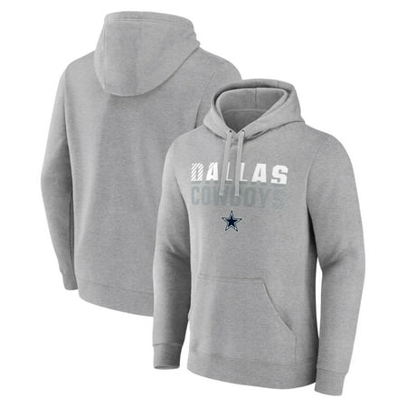 Men's Fanatics Branded Heathered Gray Dallas Cowboys Fade Out Pullover Hoodie