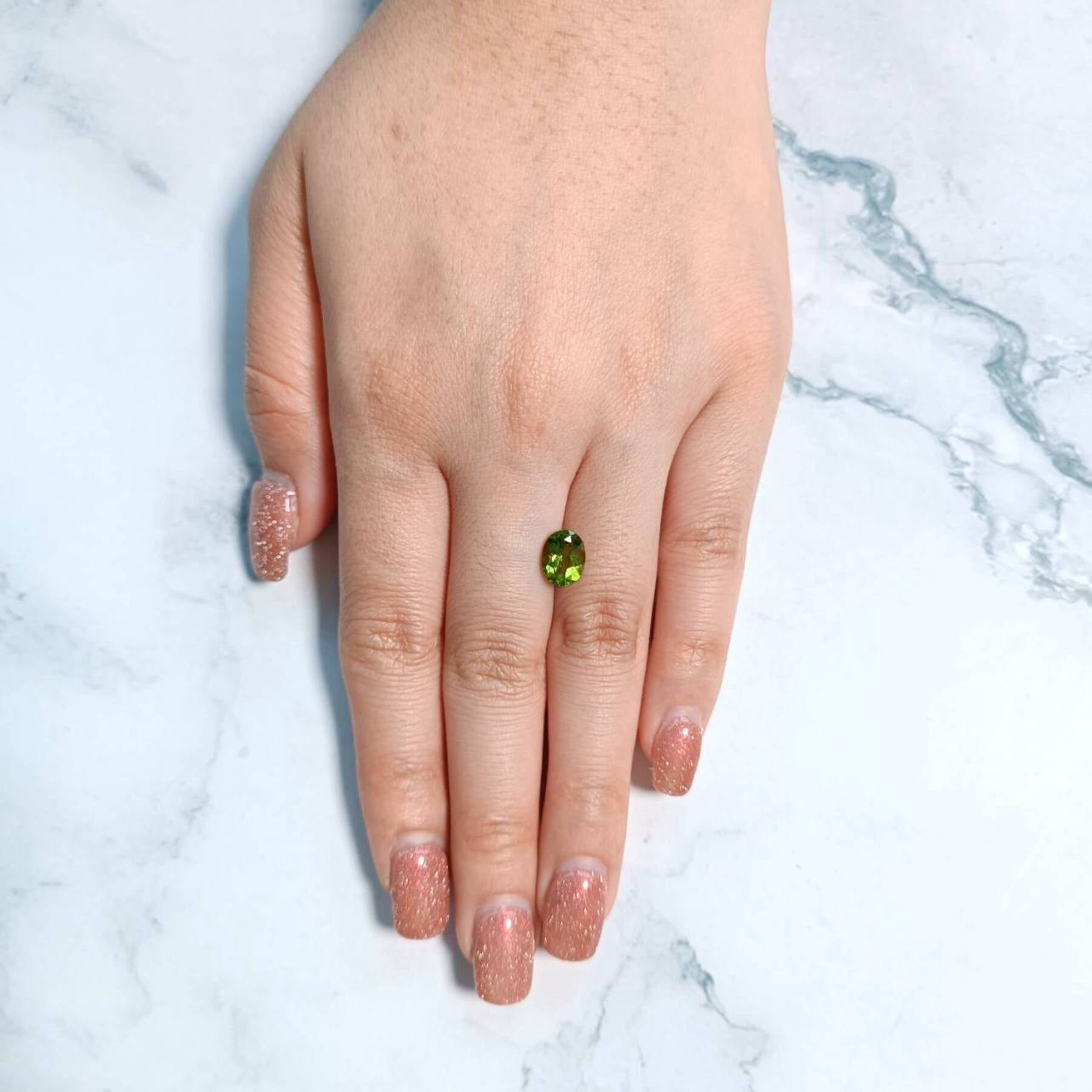 Certified Natural 1.75 Carat Peridot Oval Shape Brilliant Cut 9x7 mm Loose Gemstone August Birthstone