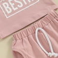 thumbnail image 6 of Bagilaanoe 2pcs Toddler Baby Girl Shorts Set Short Sleeve Letter Print T Shirt Tops + Shorts 6M 12M 18M 24M 3T Kids Casual Summer Clothes, 6 of 7
