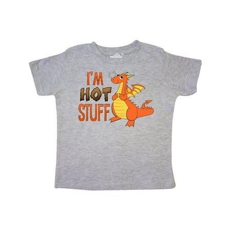 

Inktastic I m Hot Stuff- cute dragon Gift Toddler Boy or Toddler Girl T-Shirt