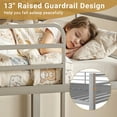 thumbnail image 5 of Metal Full Bunk Bed, Full over Full Metal Bunk Bed, Modern Retro Full Size Bunk Bed Frame with Ladder and Safety Guardrails, for Teens Adults, No Box Spring Needed, Sliver, 5 of 9