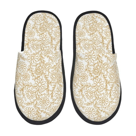 Balery Plant Slient Indoor Furry Fleece Comfort House Shoes Soft Non-Slip Home Shoes Cotton slippers House Slippers-- Large