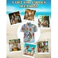 thumbnail image 4 of Cool Snowboard Hawaiian Shirt for Men, Ski Lover Gifts, Mountain Skier Button Down Summer Beach Short Sleeve, S-5XL, 4 of 4