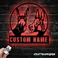 thumbnail image 2 of Craftnamesign Custom Funny Donkey Farmhouse Metal Wall Art LED Light, Donkey Farm Name Sign, 2 of 5