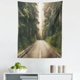 thumbnail image 1 of Adventure Tapestry, Straight Highway in Northern California United States Nature Photography, Fabric Wall Hanging Decor for Bedroom Living Room Dorm, 5 Sizes, Forest Green Grey, by Ambesonne, 1 of 1