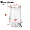thumbnail image 2 of BirdRock Home 1.5 Gallon Hammered Glass Beverage Dispenser with Lid, 2 of 5
