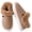 Brown, variant on Knivor Memory Foam Bootie Slippers for Women Men Unisex Corduroy Faux Fur Collar Closed Back House Slippers Plush Fuzzy Warm Indoor Winter Home Shoes for Couples
