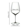 thumbnail image 3 of RIEDEL Veloce Cabernet and Merlot Machine-Made Dishwasher-Safe Diamond-Shaped Crystal Glass (4-Pack, Clear), 3 of 5