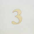 thumbnail image 1 of 1 Pc, 5 Inch X 1/8 Inch Thick Times New Roman Bold Wood Numbers 3 Great For Craft Project & Different Decor, 1 of 3