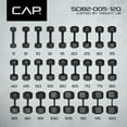 thumbnail image 7 of CAP Cast Iron Hex Dumbell, Black, 70.00 lbs, 7 of 7