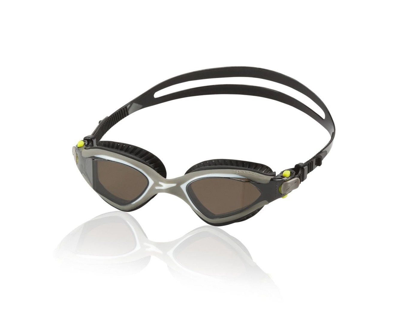 Charcoal Black Speedo FIT MDR 2.4 Elastomeric Adult Swim Goggle Pack of 2 