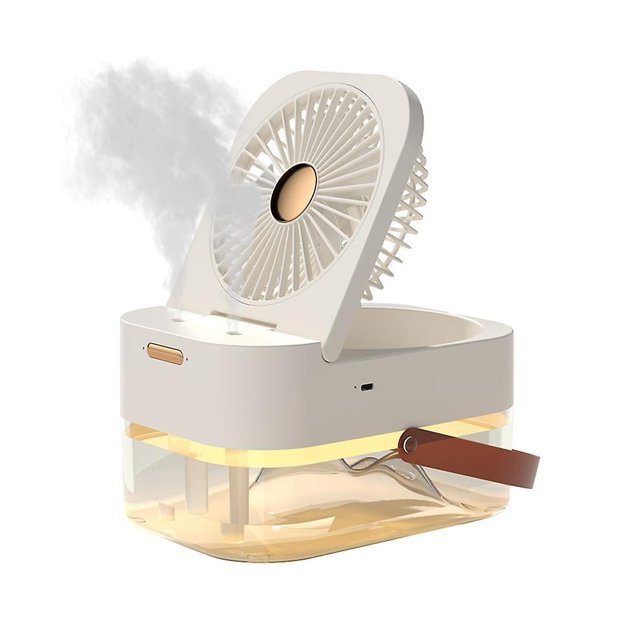 Ventilador Humidificador shaofei Ventilador portátil Enfriador de aire Humidificador de aire USB Con luz nocturna Blanco