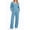 C Sea Blue, variant on Outfit Sets for Women Two Piece Sets Winter Casual Long Sleeve Tops and Long Pants Lounge Sets Ribbed Knit Pajama Sets with Pockets