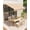 Beige and White, variant on Rugerasy 10x8FT Retractable Awning,Waterproof Patio Awning,Sun Shade Awning with Manual Crank Handle,Aluminum Frame for Deck,Gray