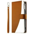 thumbnail image 2 of For Samsung Galaxy S25 Edge 5G 6.7" Splicing Multi Card Slots/Pocket Zipper Wallet Strong Magnetic Attachment/Closure,  PU Leather Flip Wallet Case With Hanging Rope,Brown,For Galaxy S25 Edge 5G, 2 of 6