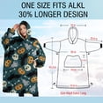 thumbnail image 4 of Oversized Wearable Blanket Hoodie,Halloween Spooky Icons Pattern Sherpa Blanket Hoodie with Super Pockets,Super Warm Fuzzy Pullover for Women & Men, 4 of 6
