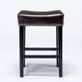thumbnail image 6 of 2-Pcs Set Bar Stools, Counter Height 26" Backless Bar Stools, Brown, 6 of 7