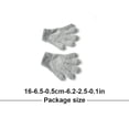 thumbnail image 4 of Qarigey 1 par de guantes para niños pequeños, guantes gruesos de punto de invierno, accesorio de ropa para manualidades de punto pequeño Simple y guantes y mitones gris claro, 4 of 6