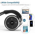 thumbnail image 5 of itayak Auriculares detrás de la cabeza, Bluetooth 5.0 con banda para el cuello alrededor de la cabeza, ligeros, pequeños, plegables, inalámbricos, deportivos, a prueba de sudor, con micrófono y estuch, 5 of 5