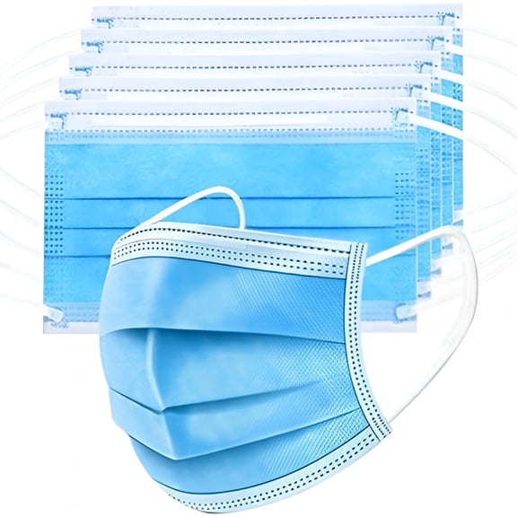 XIRQI 100 Pack Medical Disposable Face Masks for Protection, 3 Layers Safety Face Masks For Adults Daily Use