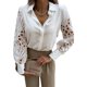 thumbnail image 1 of SAYOO Mujer Casual Botón Abajo Camisas sólidas Blusa con cuello en V Manga larga Recorte Camisa de verano sólida Blusa de verano Ropa de calle Outwear Camisas de trabajo formales informales SAYOO  Moda, 1 of 8