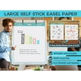 thumbnail image 2 of Sticky Easel Pad, 25 x 30 Inch, White, 30 Sheets/Pad, 10 Pads/Pack, Flip Chart Paper for Teachers,Large Self-Stick Easel Paper, Super Sticking Power & Bleed-Resistant, 2 of 11