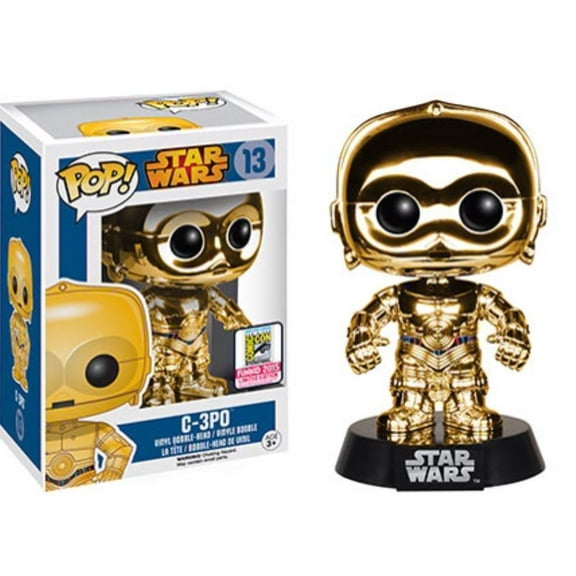 Funko POP! Star Wars C-3PO (Chrome Metallic) #13 (Blue Box) SDCC 2015 Exclusive Sticker