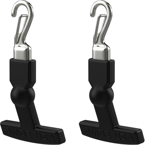 Jmoe USA Clippable Replacement T-Latch Zipper Pulls | Compatible with RTIC and Other Soft Coolers, Day Coolers, Backpack, and More | Made of Tough Rigid Plastic and Metal | 2-Pack | Universal Design