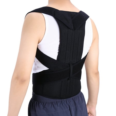 Back Support Brace, Adjustable Back Posture Corrector Unisex Belt Shoulder Lumbar Waist Band for Improves Posture Bone Injury Correction and Lower Upper Back Pain(L for Waist